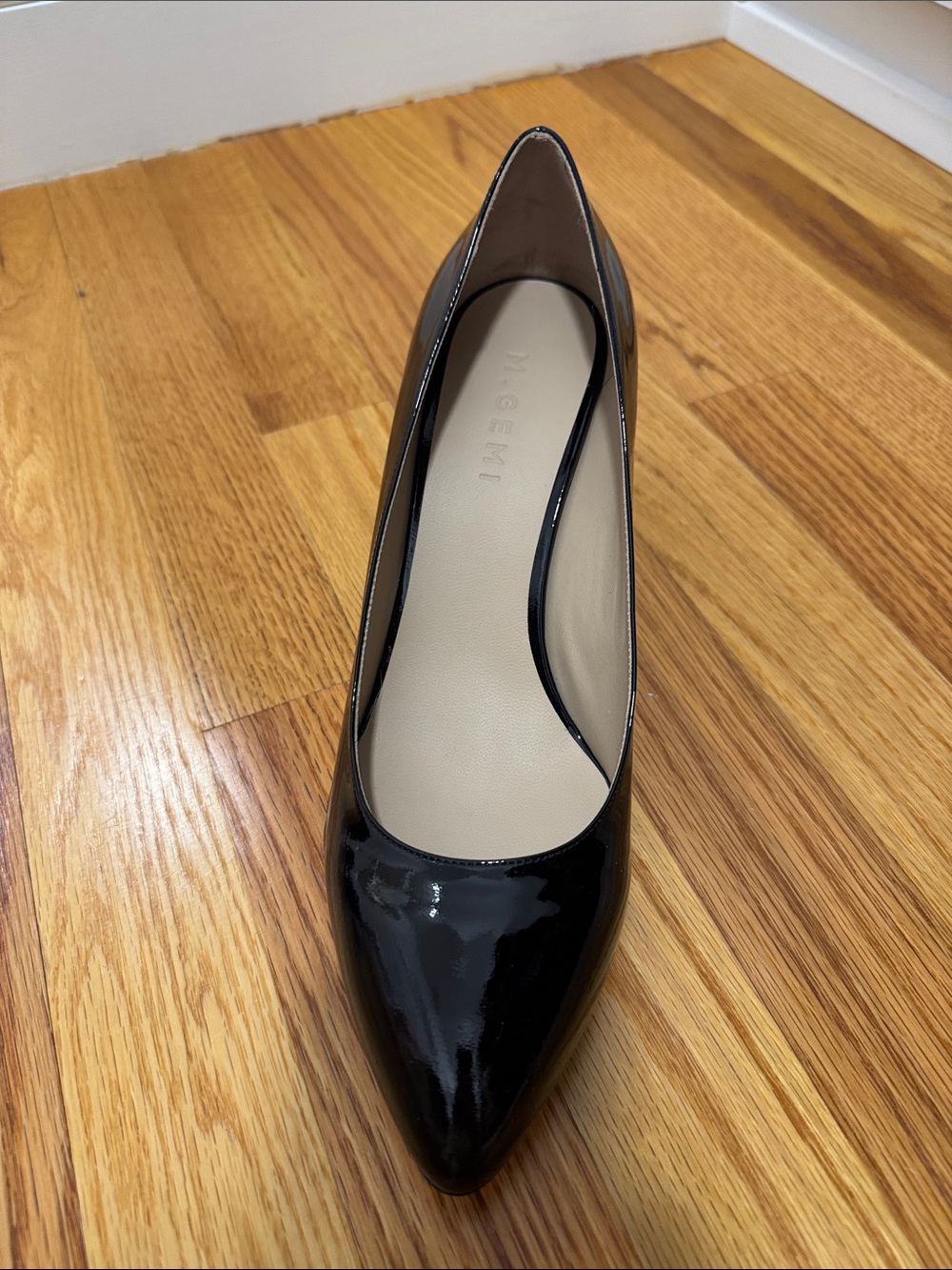 Classic Black Patent Block Heel Pumps for Women - Picture 2 of 5